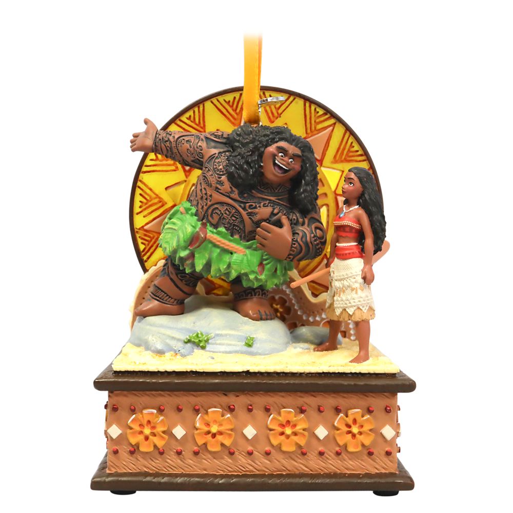 Moana and Maui Singing Living Magic Sketchbook Ornament