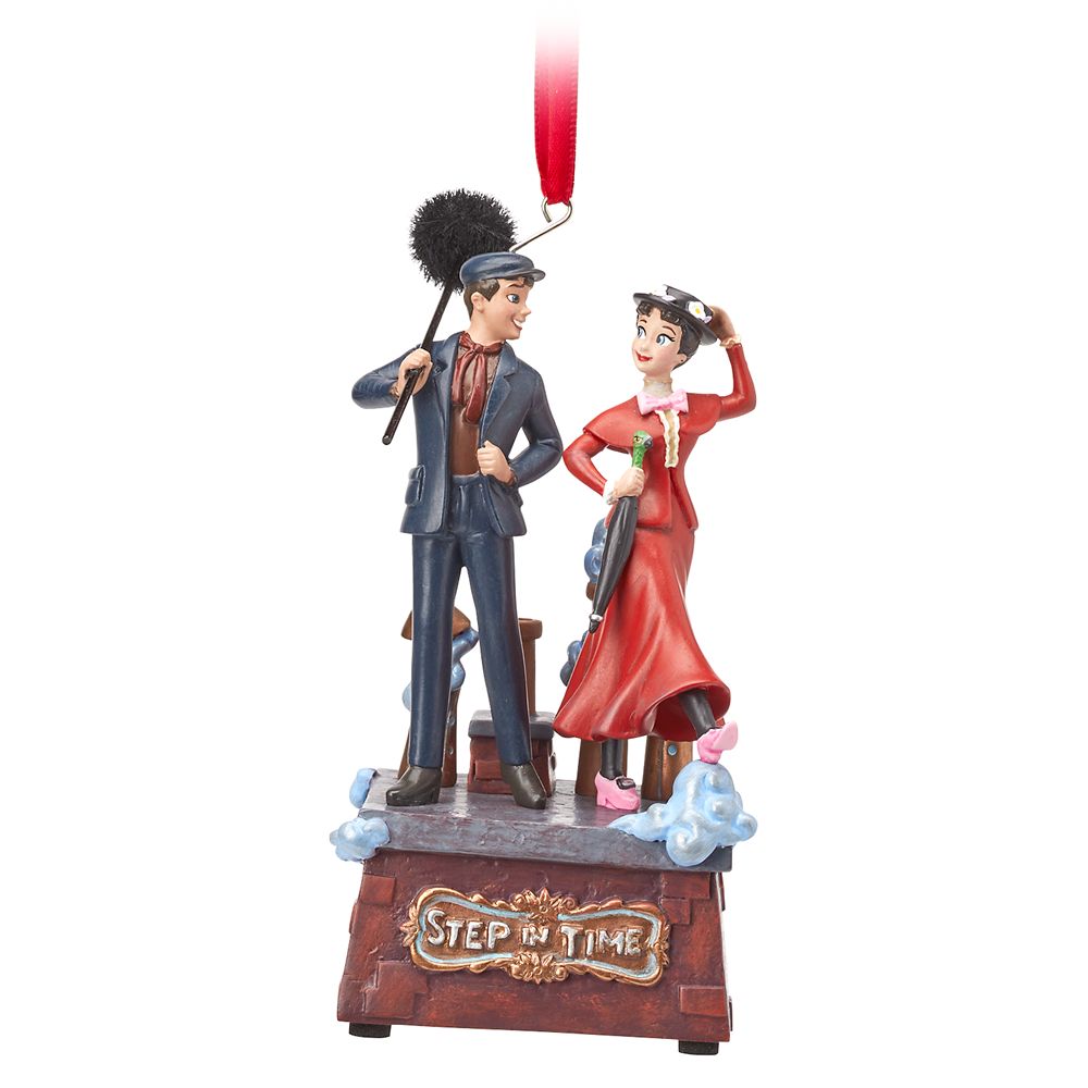 Mary Poppins and Bert Singing Living Magic Sketchbook Ornament