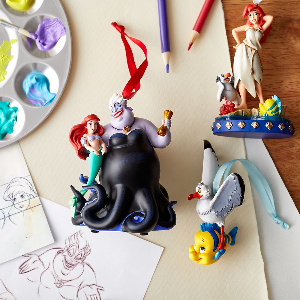 Flounder and Scuttle Sketchbook Ornament – The Little Mermaid
