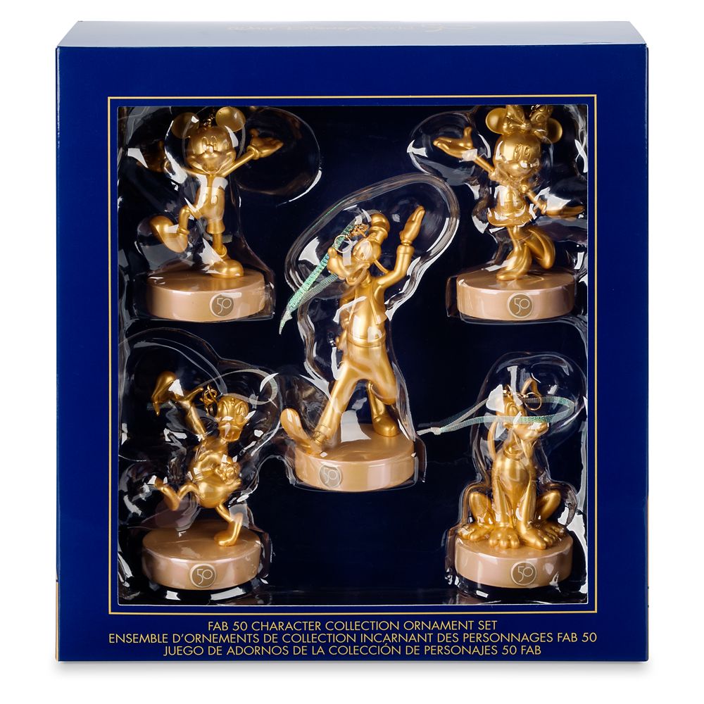 Disney Fab 50 Character Collection Ornament Set – Magic Kingdom – Walt Disney World 50th Anniversary