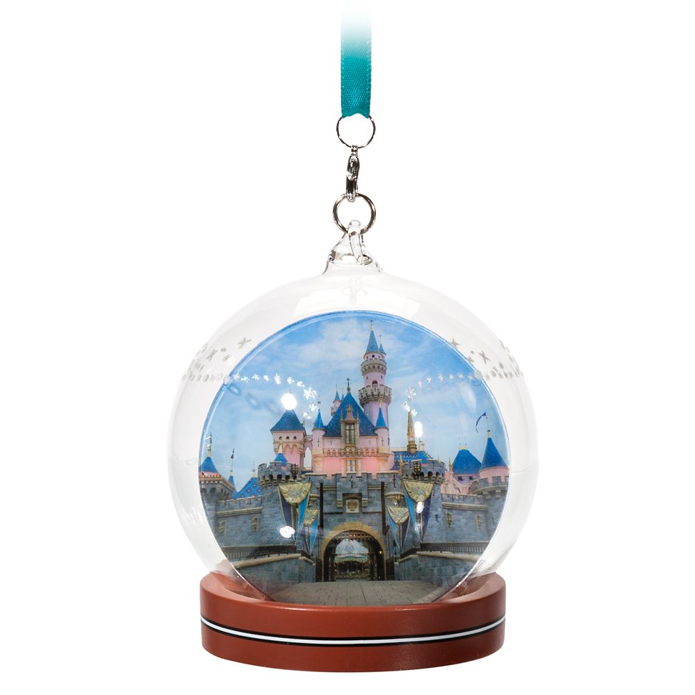 Mickey and Minnie Mouse Glass Dome Ornament &ndash; Disneyland