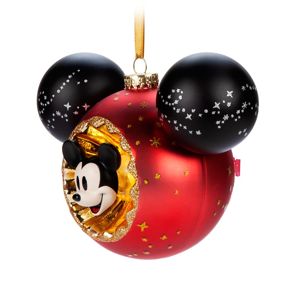 Mickey Mouse Sunburst Mouse Icon Ball Ornament