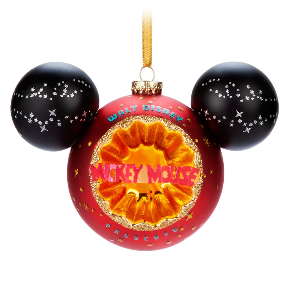 Mickey Mouse Sunburst Mouse Icon Ball Ornament