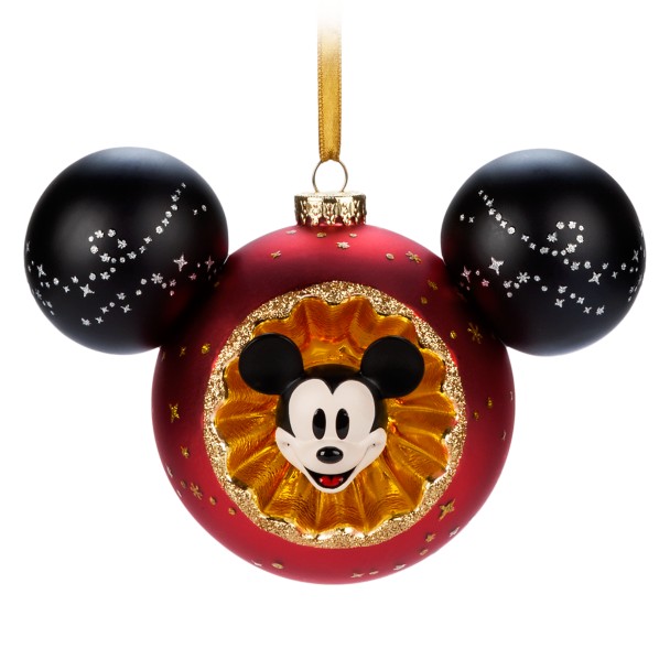 Mickey Mouse Sunburst Mouse Icon Ball Ornament