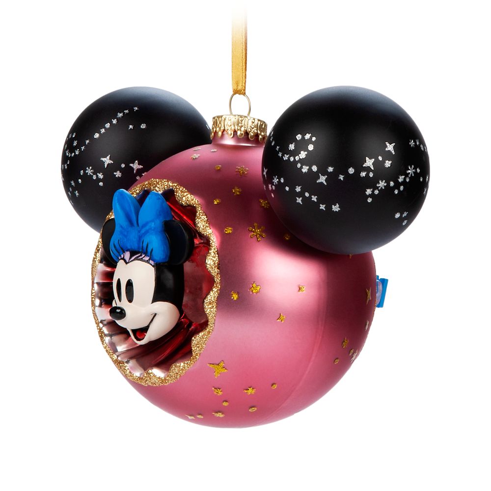 Minnie Mouse Sunburst Mouse Icon Ball Ornament