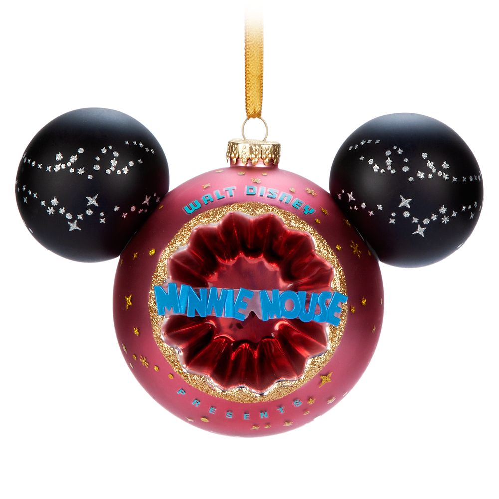 Minnie Mouse Sunburst Mouse Icon Ball Ornament