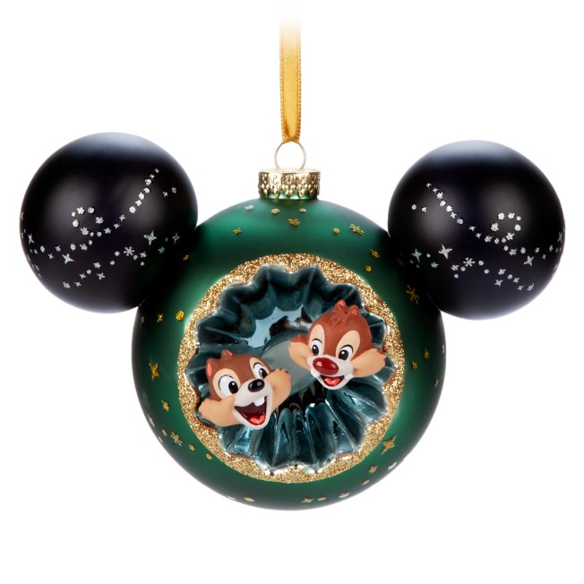 Chip 'n' Dale Sunburst Mouse Icon Ball Ornament