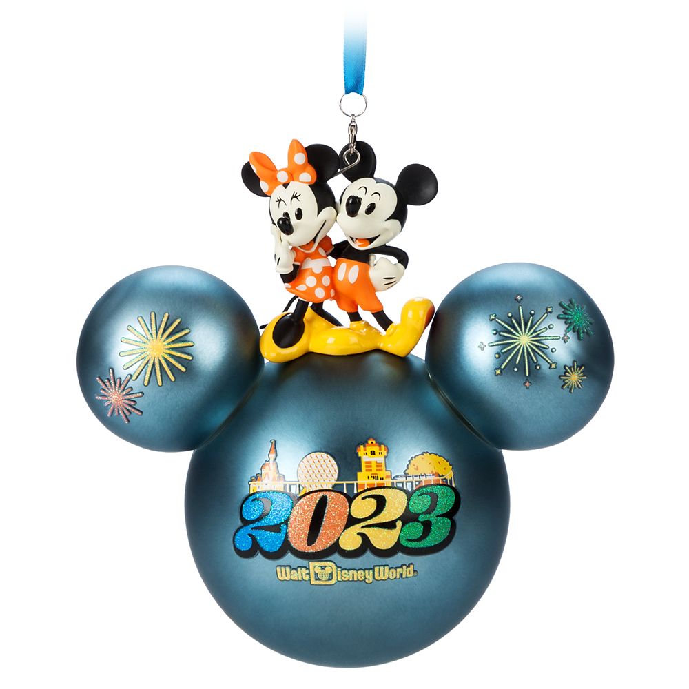 Mickey and Minnie Mouse Icon Glass Ball Ornament  Walt Disney World 2023