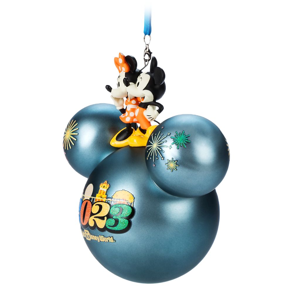 Mickey and Minnie Mouse Icon Glass Ball Ornament &ndash; Walt Disney World 2023