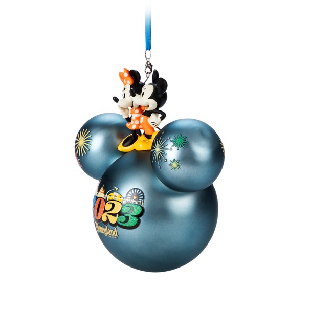 Mickey and Minnie Mouse Icon Glass Ball Ornament – Disneyland 2023