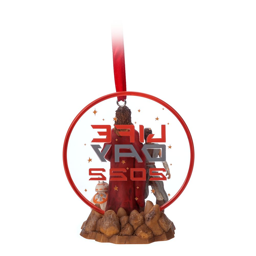 Chewbacca, Rey, and BB-8 Star Wars Life Day 2022 Ornament