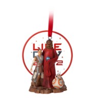 Chewbacca, Rey, and BB-8 Star Wars Life Day 2022 Ornament