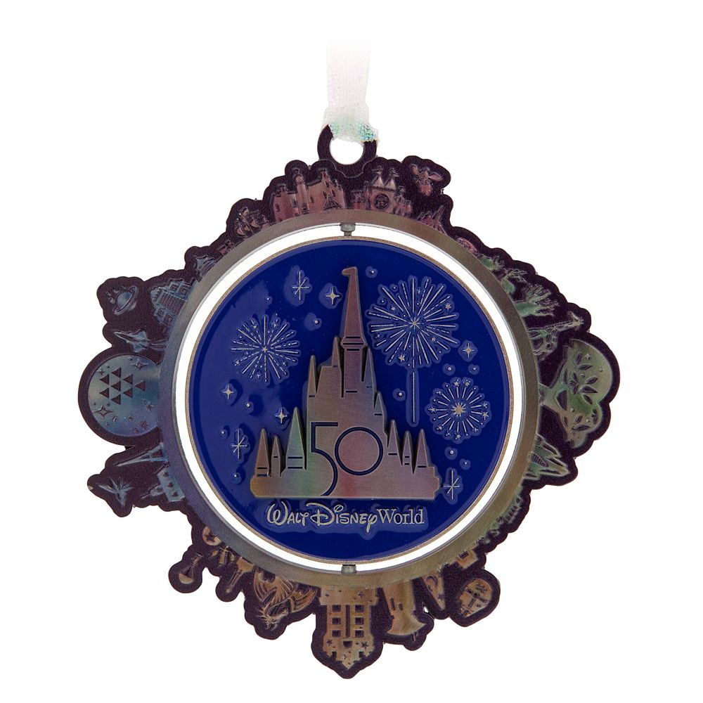 Mickey and Minnie Mouse Spinner Ornament – Walt Disney World 50th Anniversary available online