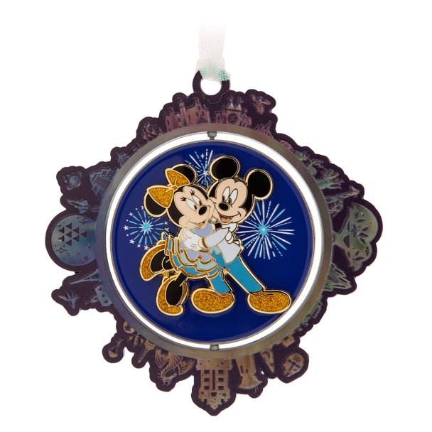 Mickey and Minnie Mouse Spinner Ornament – Walt Disney World 50th Anniversary