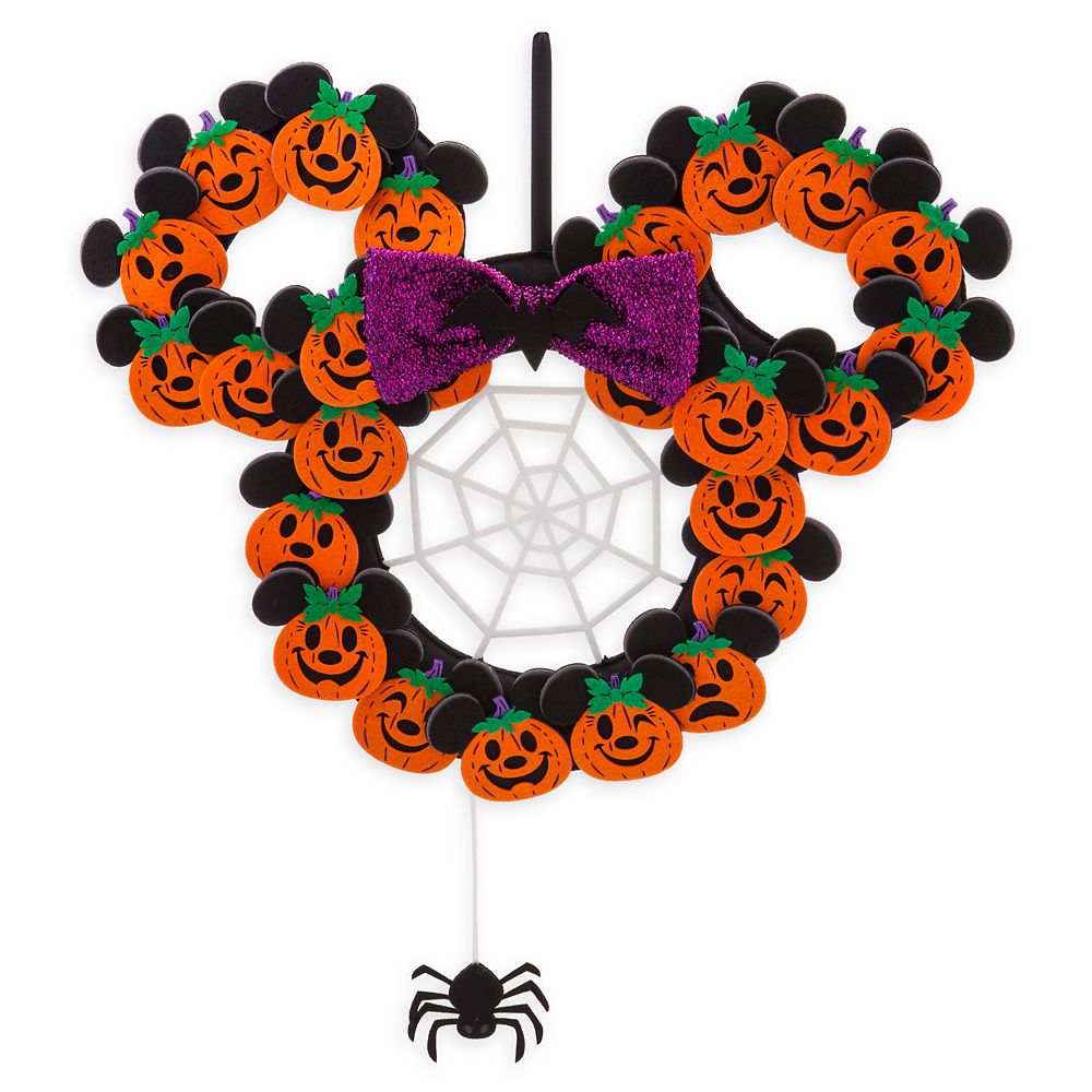 Minnie Mouse Pumpkin Halloween Wreath