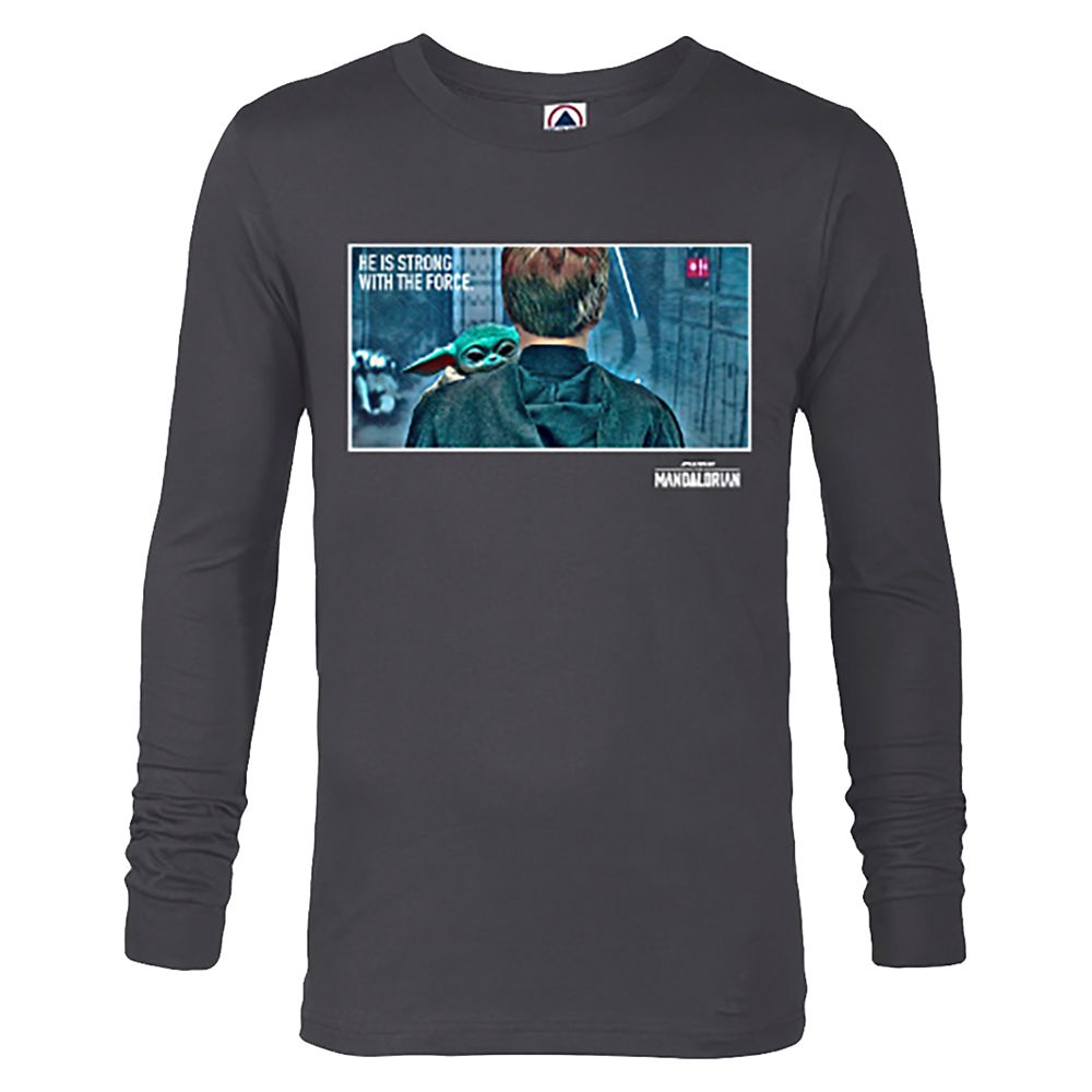 Star Wars: The Mandalorian He Is Strong With the Force Long Sleeve T-Shirt for Adults  Customized Official shopDisney