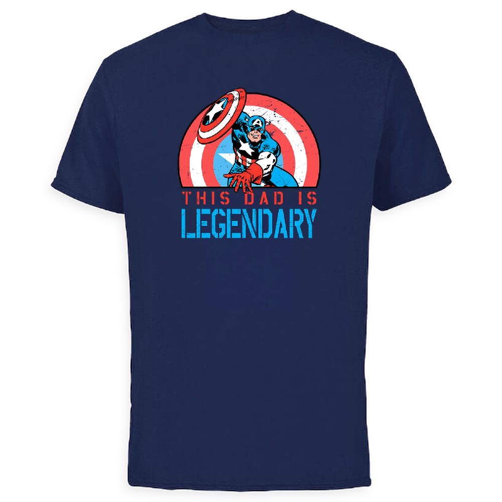 Captain America This Dad Is Legendary T-Shirt for Adults  Customized Official shopDisney