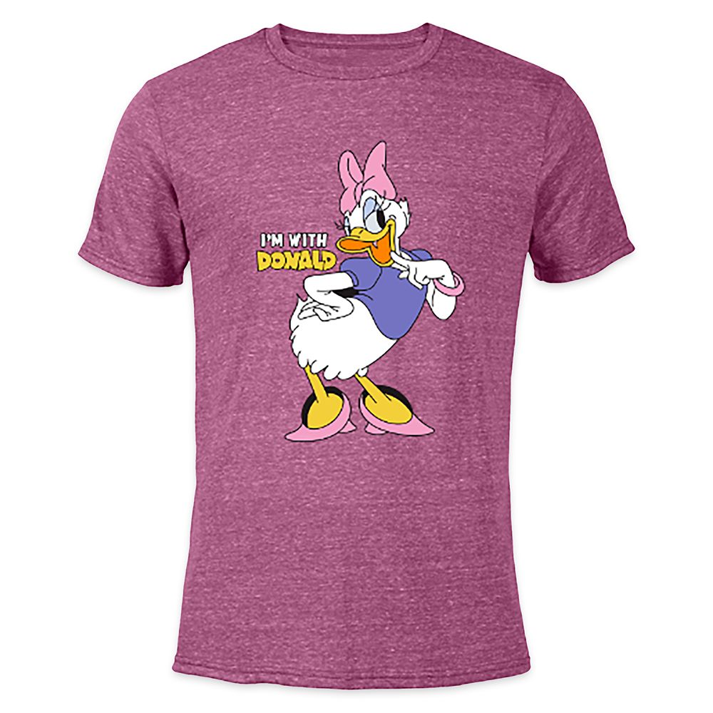 Daisy Duck Valentine's Day Heathered T-Shirt for Adults – Customized