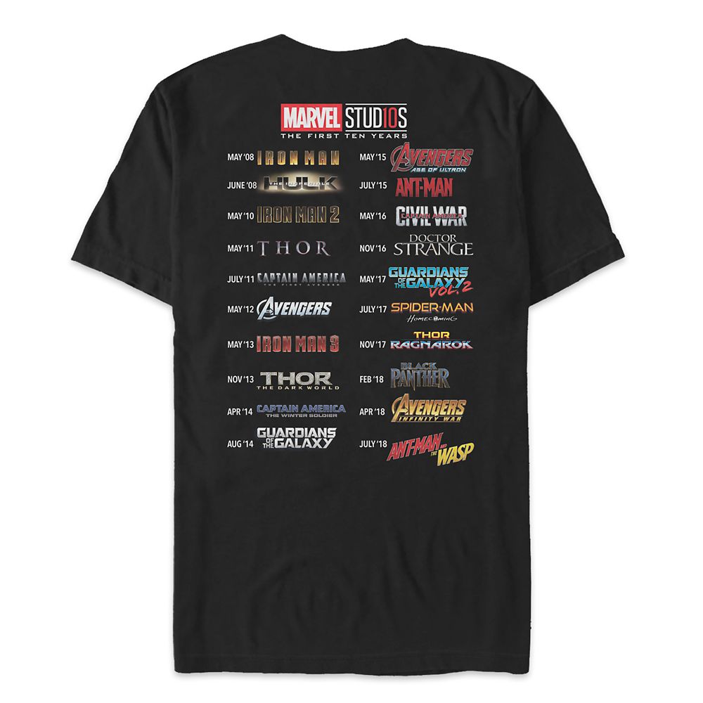 marvel studios 10th anniversary hoodie for adults