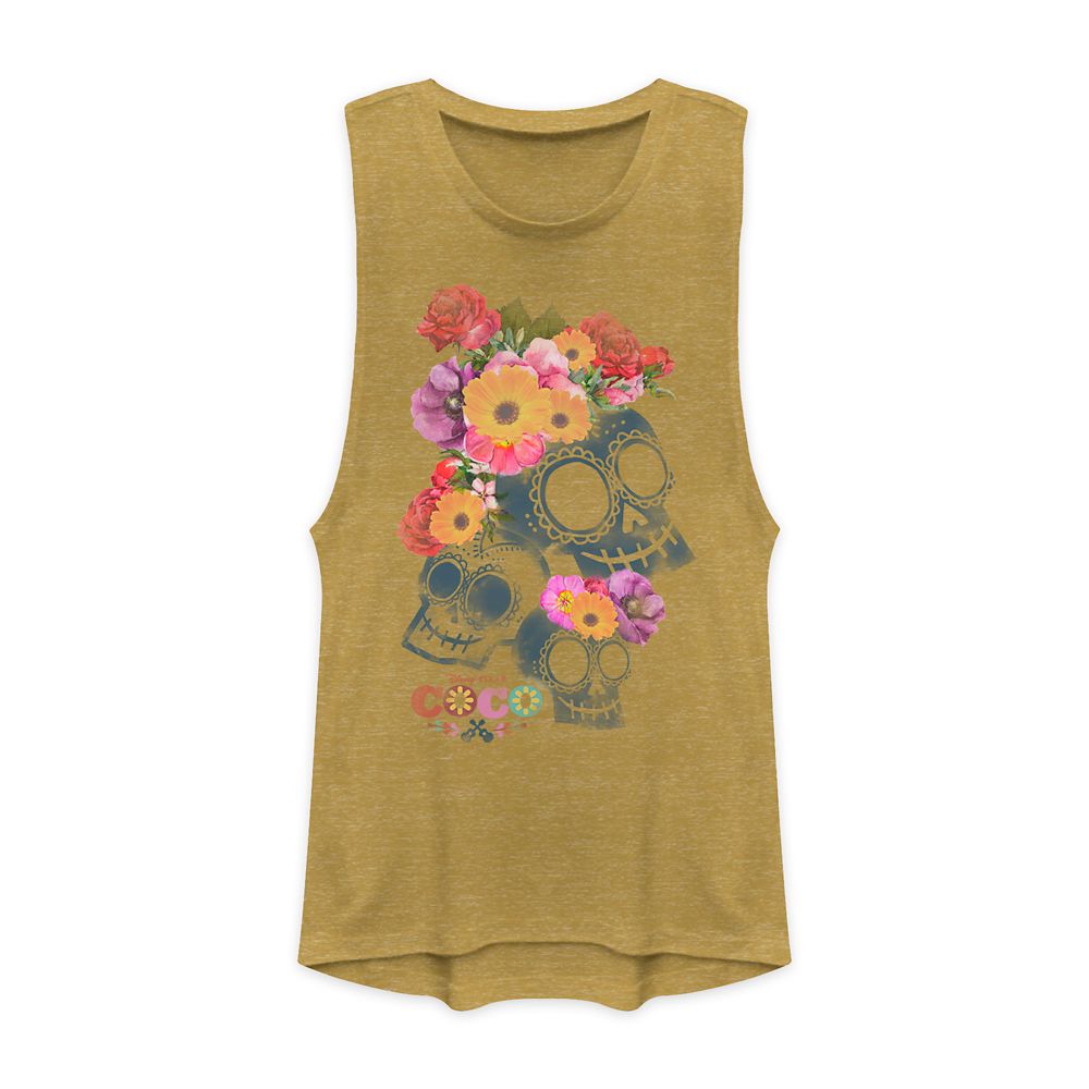 Coco Floral Sugar Skull Tank Top for Women
