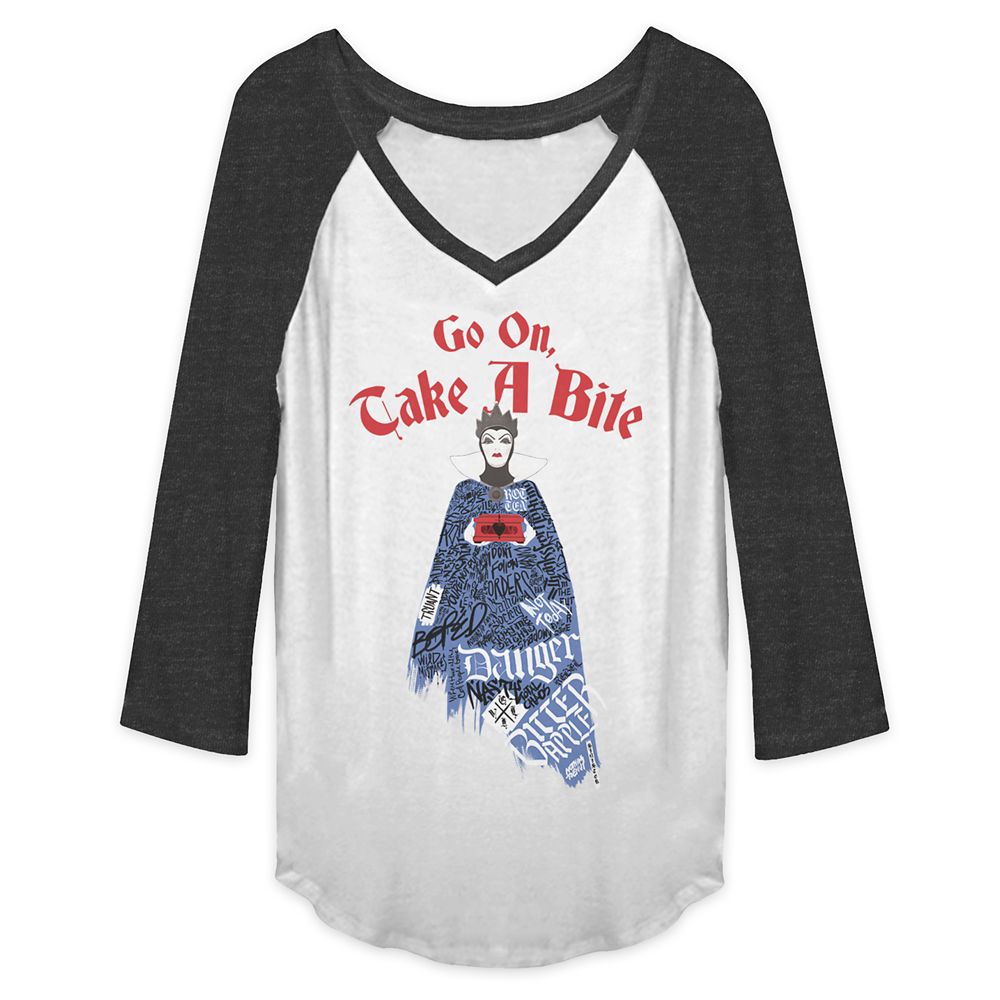 Evil Queen Raglan V-Neck T-Shirt for Women - Snow White and the Seven Dwarfs