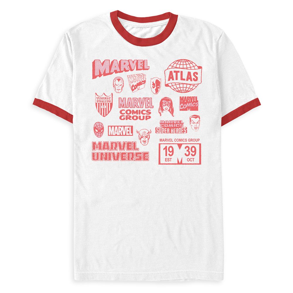 Marvel 80th Anniversary Ringer T-Shirt for Adults