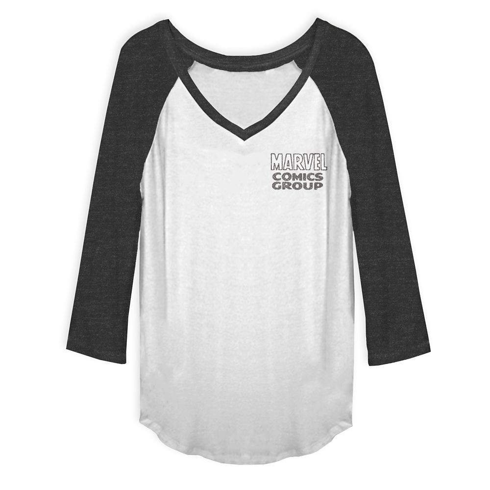 Marvel Comics Group V-Neck Raglan T-Shirt for Women