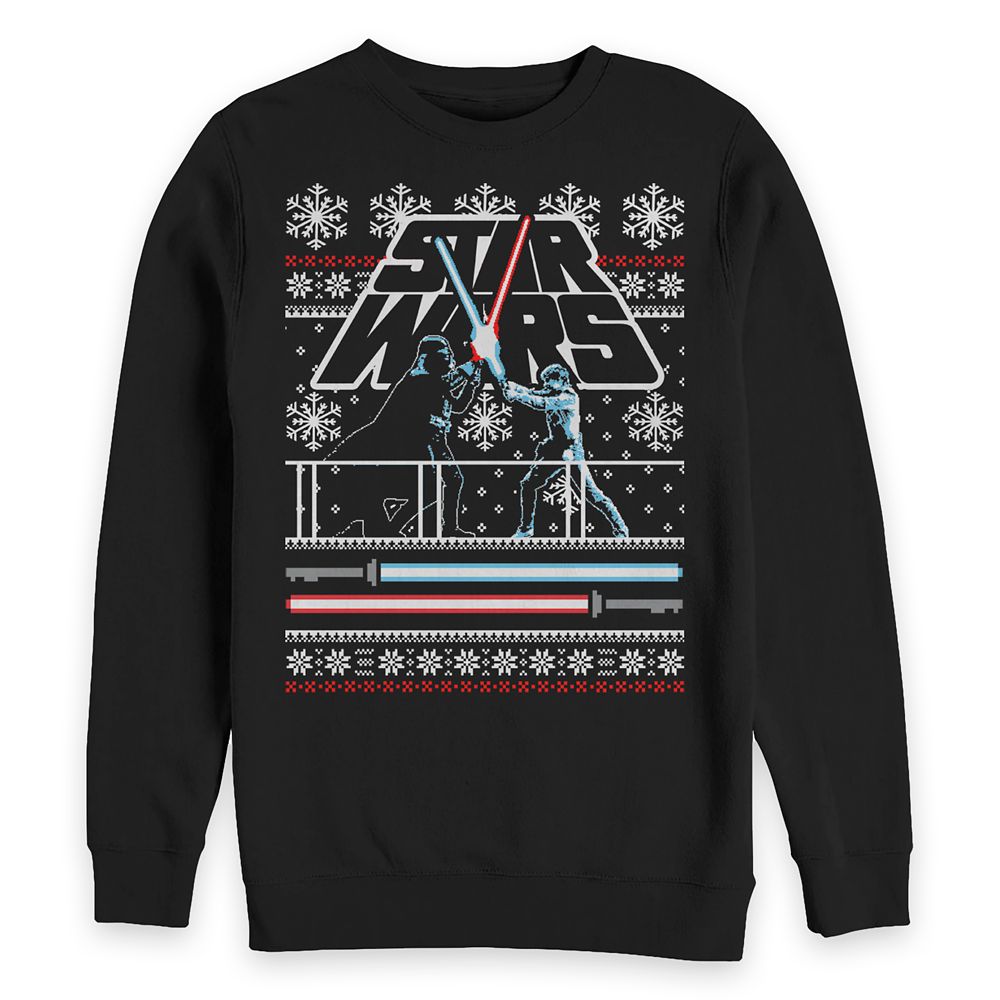 Luke Skywalker and Darth Vader Holiday Sweatshirt for Adults