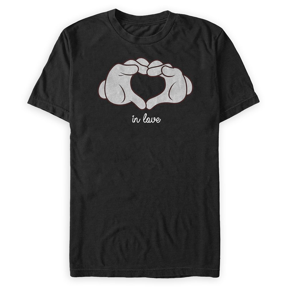 Mickey Mouse Gloves Couples T-Shirt for Men  Valentines Day Official shopDisney