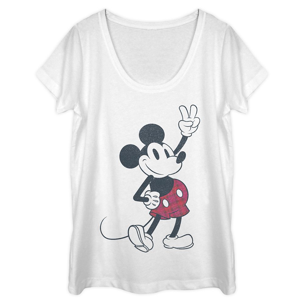 Mickey Mouse Scoop Neck T-Shirt for Women