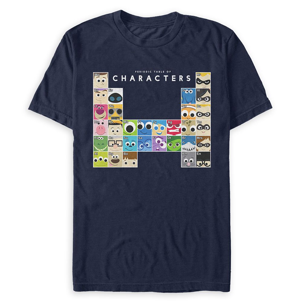 Pixar Periodic Table of Elements T-Shirt for Adults