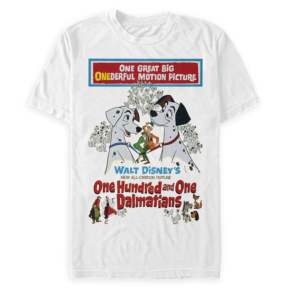 101 Dalmatians Movie Poster T-Shirt for Adults Official shopDisney