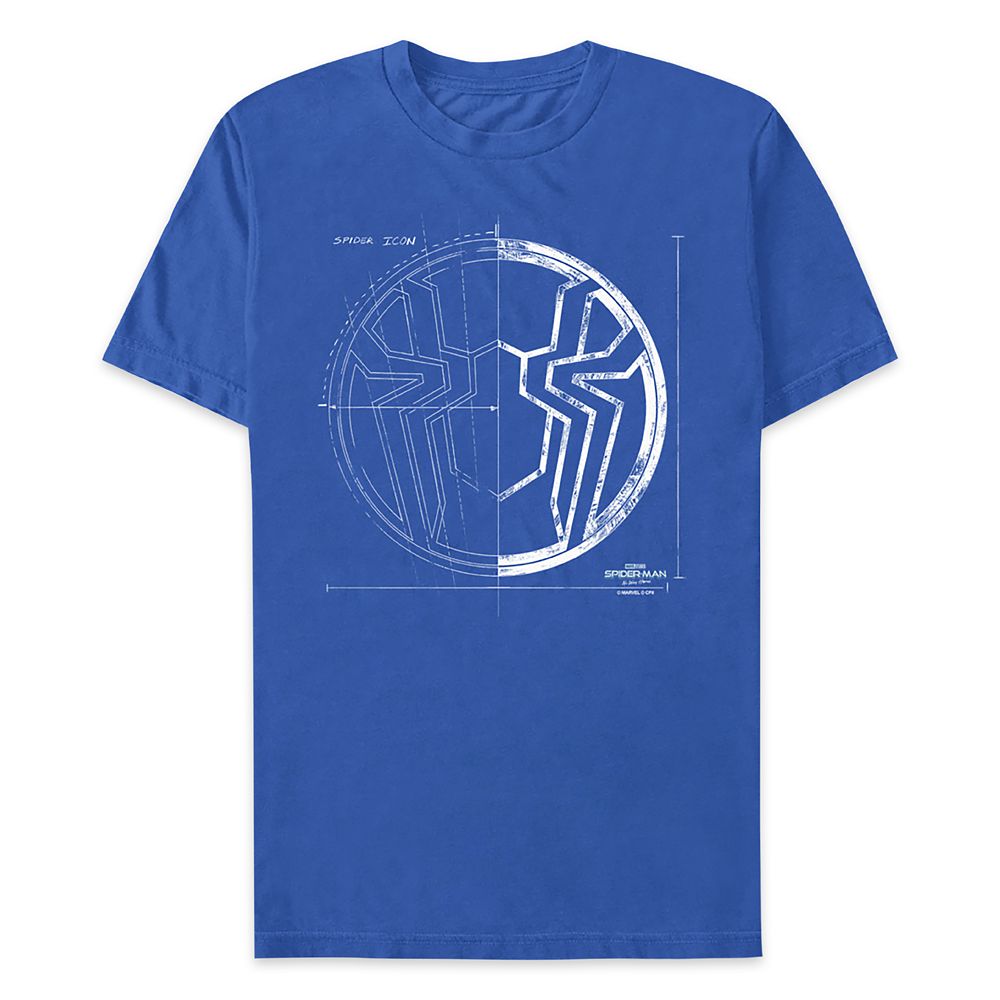 Disney Spider-Man: No Way Home Spider Icon Blueprint T-Shirt for Adults
