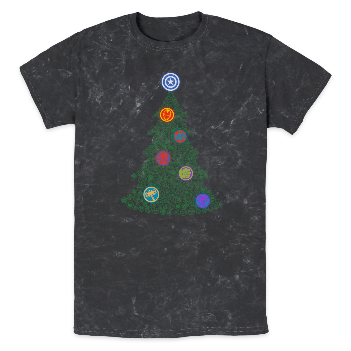 Marvel Heroes Holiday Tree T-Shirt for Adults