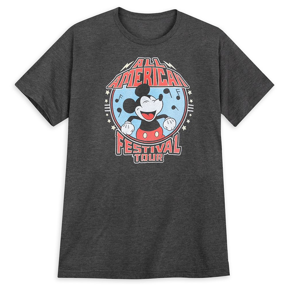 Disney Mickey Mouse All American Festival Tour T-Shirt for Adults