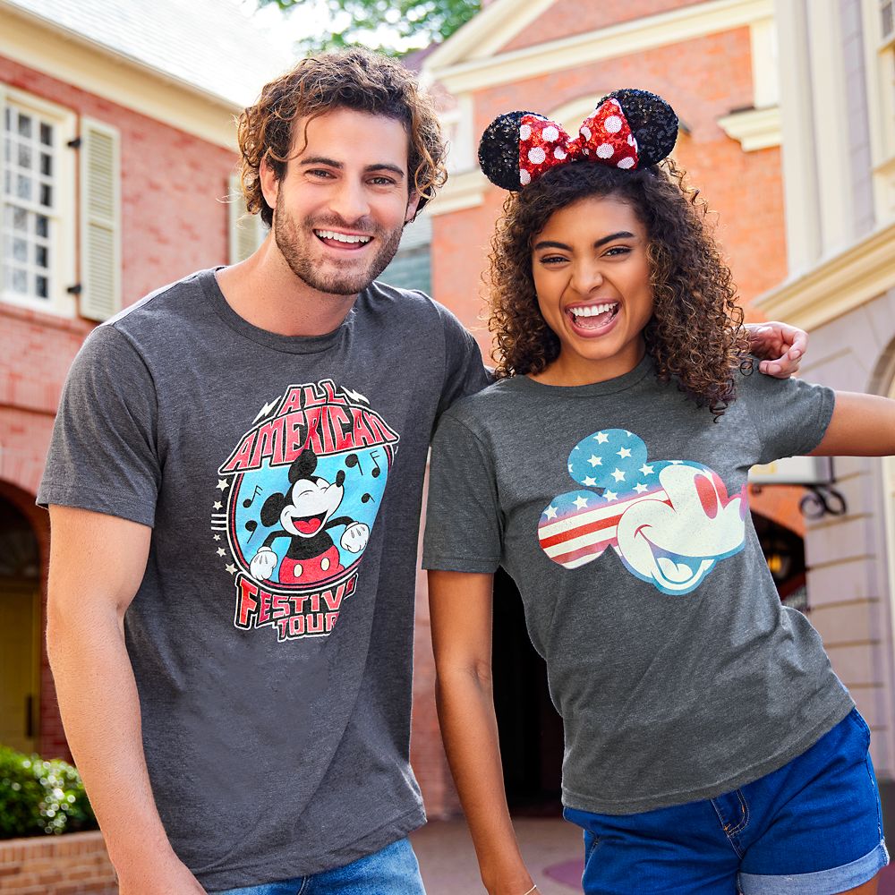 Mickey Mouse Americana Flag T-Shirt for Adults