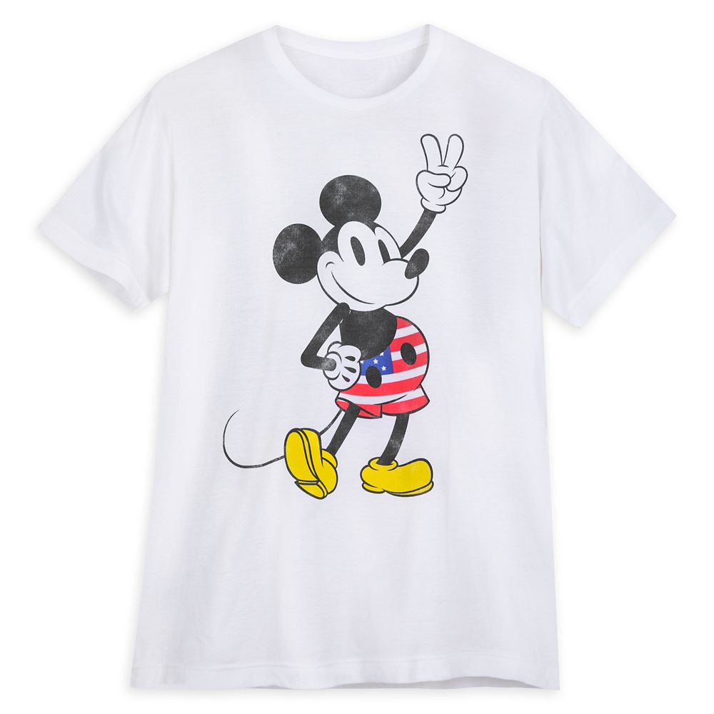 Mickey Mouse Americana Peace T-Shirt for Adults is available online