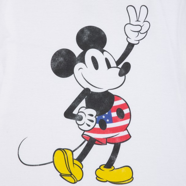 Mickey Mouse Americana Peace T-Shirt for Adults