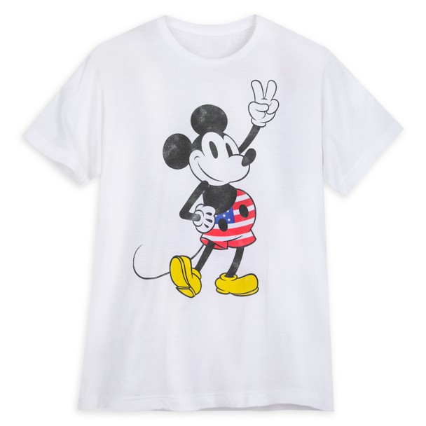 Mickey Mouse Americana Peace T-Shirt for Adults