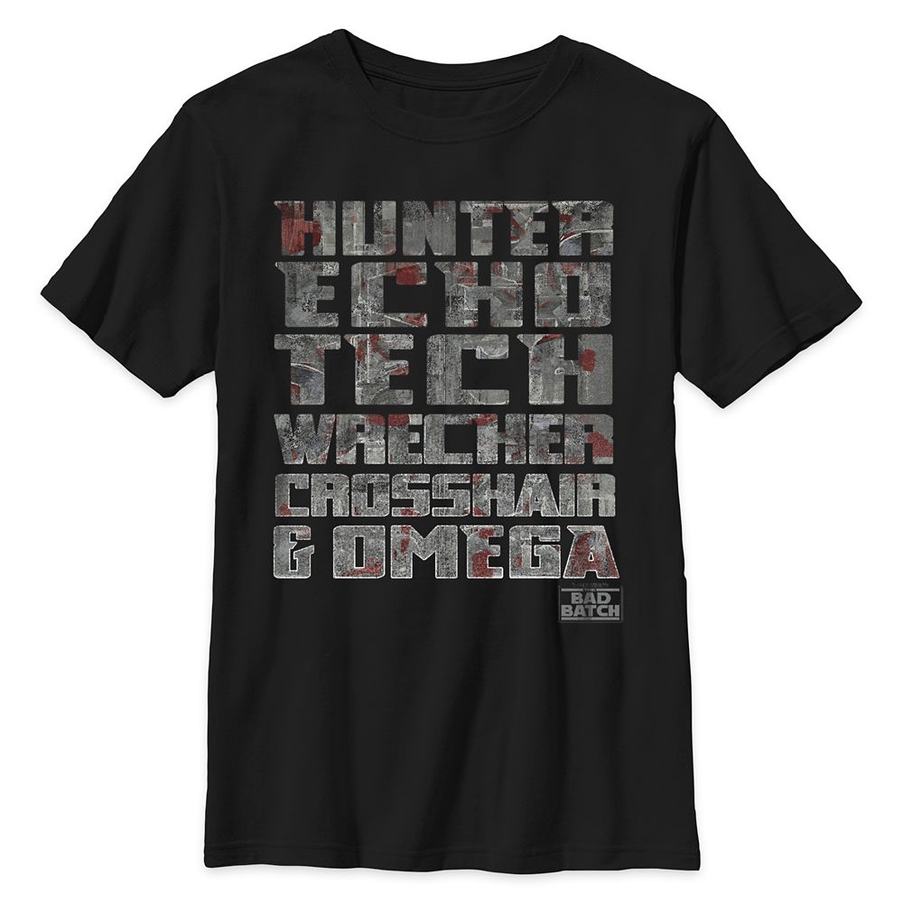 The Bad Batch Names T-Shirt for Kids &ndash; Star Wars