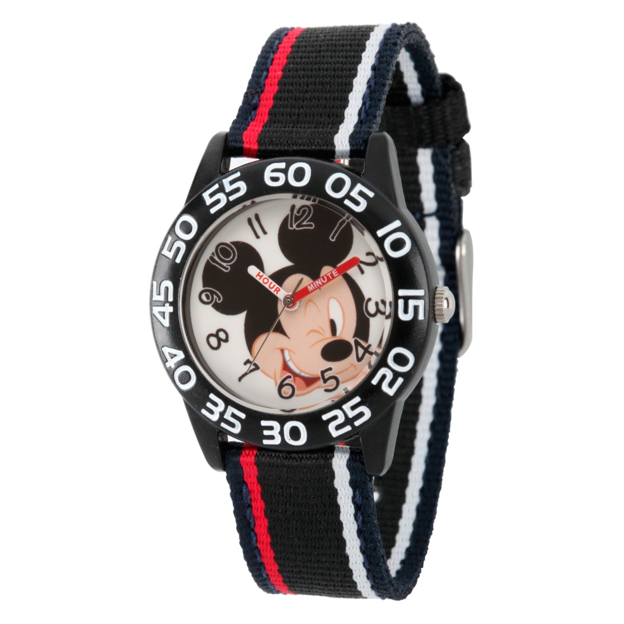 Mickey Mouse Striped Time Teacher Watch – Kids 