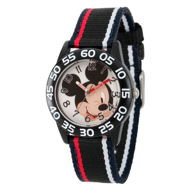 Mickey Mouse Striped Time Teacher Watch – Kids 