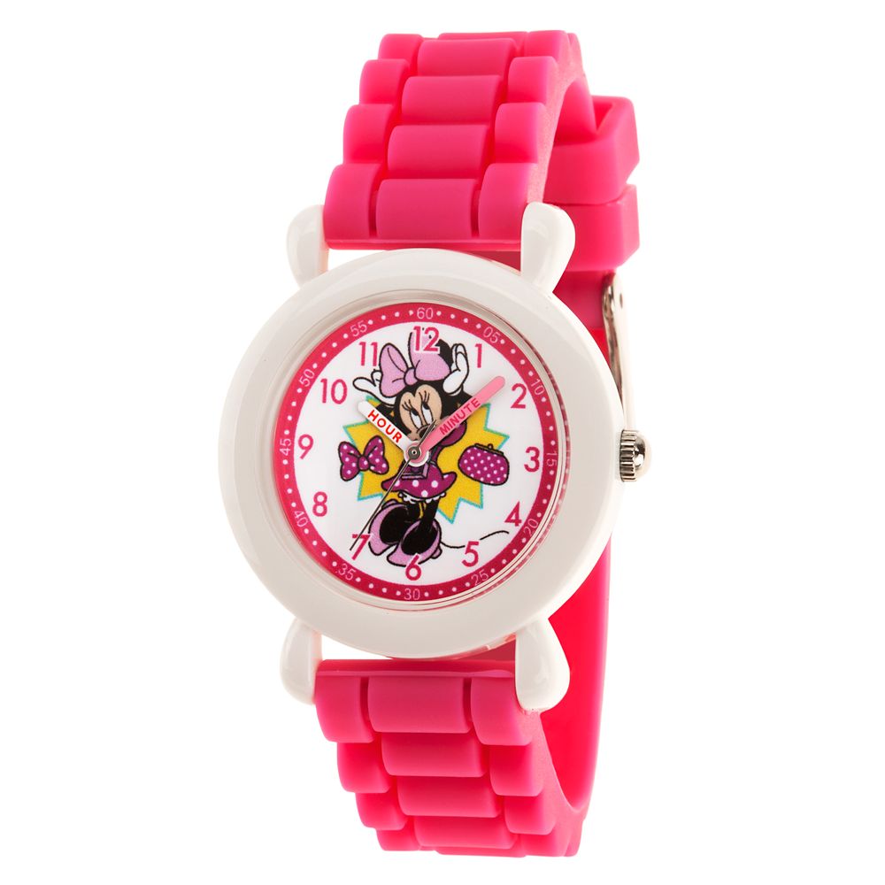 Disney Minnie Mouse Pink Time Teacher Watch for Kids
