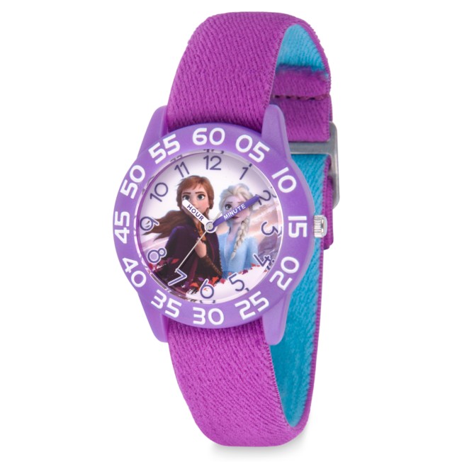Anna and Elsa Time Teacher Watch for Kids – Frozen 2 – Reversible Band