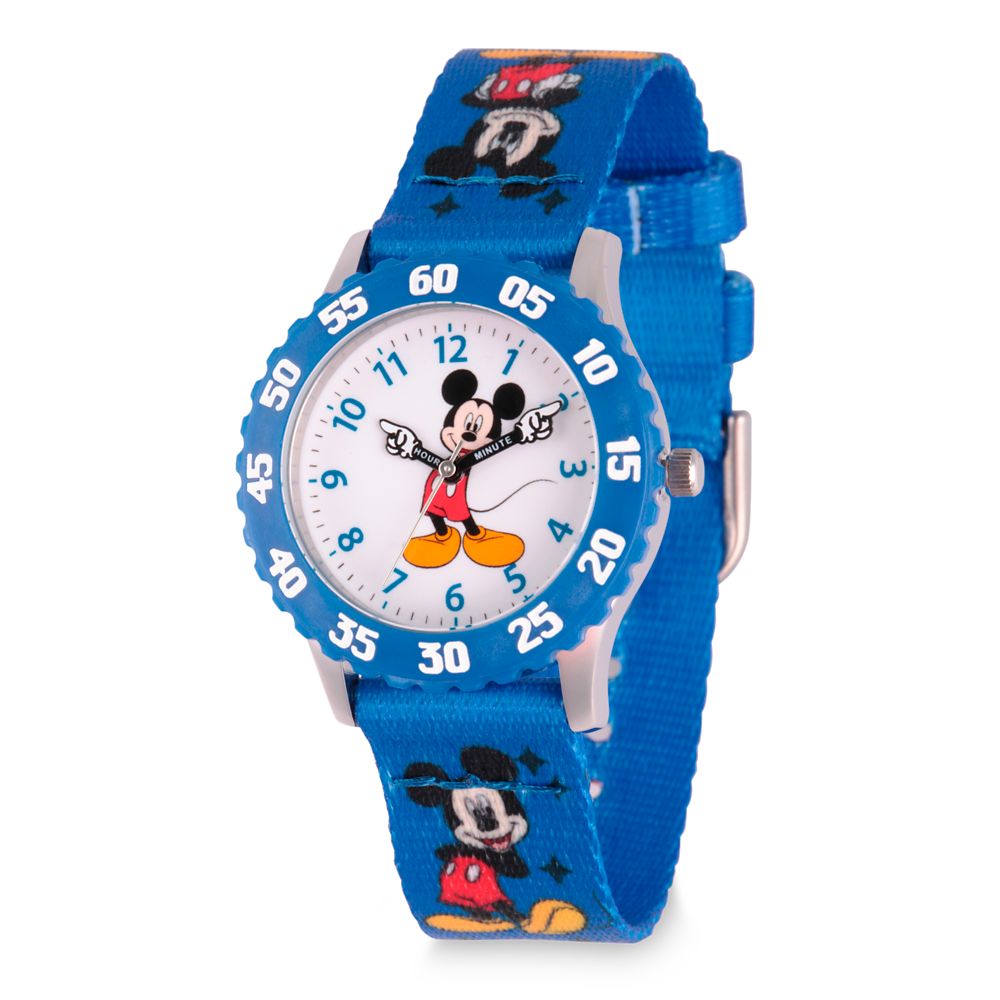 Mickey Mouse Time Teacher Watch for Kids Print Band Disney Store