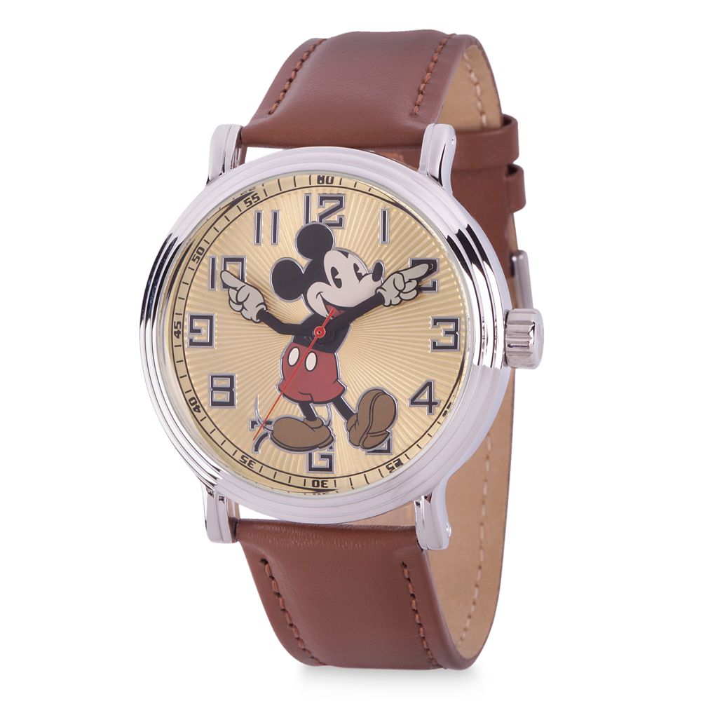 Mickey Mouse Vintage-Style Silver Alloy Watch for Men Official shopDisney