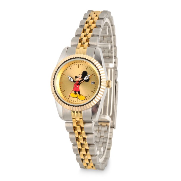 Mickey Mouse Two-Tone Alloy Watch for Women