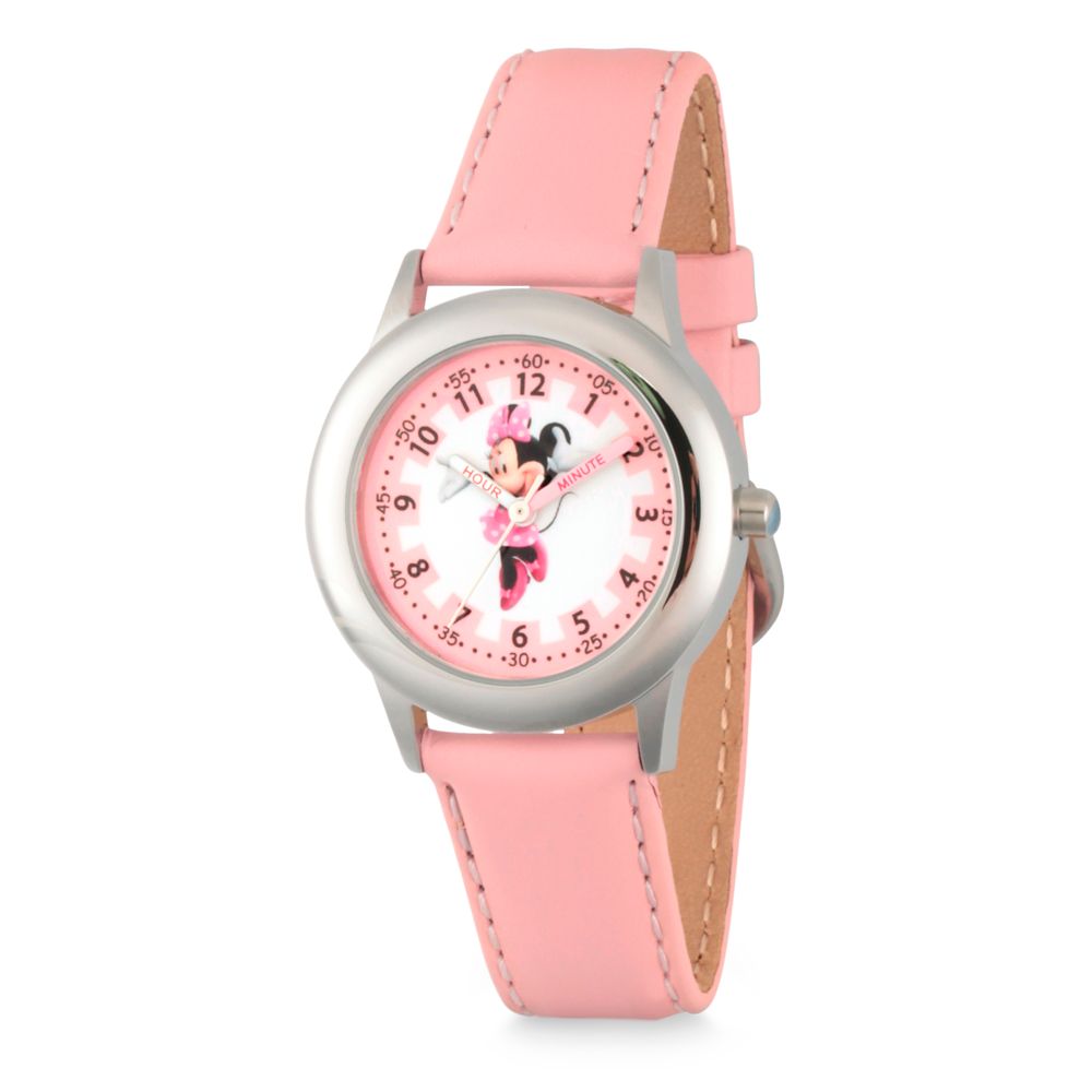 Minnie Mouse Stainless Steel Time Teacher Watch for Kids Official shopDisney