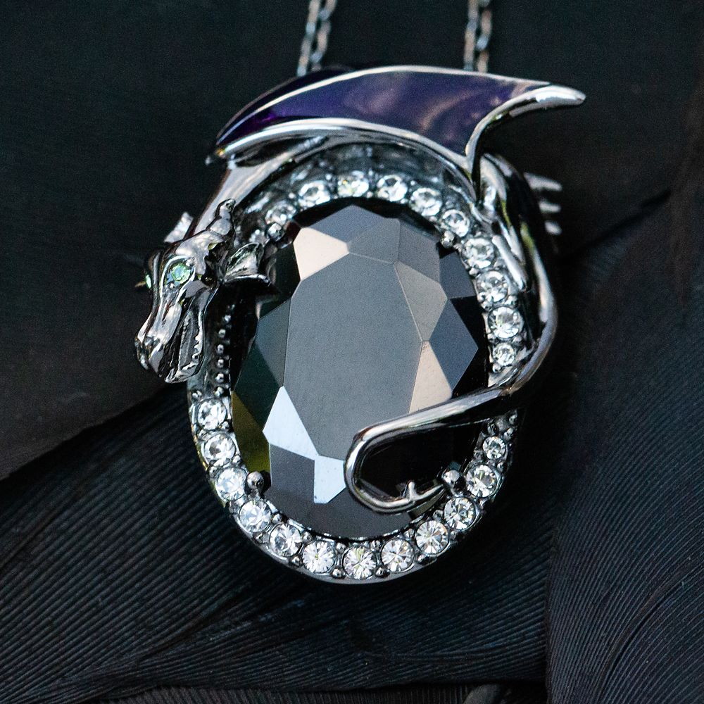 Maleficent Oval Crystal Pendant by RockLove