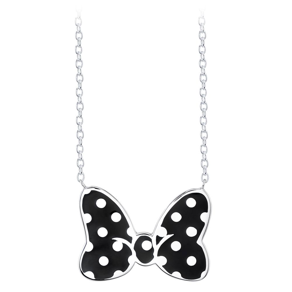 Minnie Mouse Black Bow Necklace by RockLove